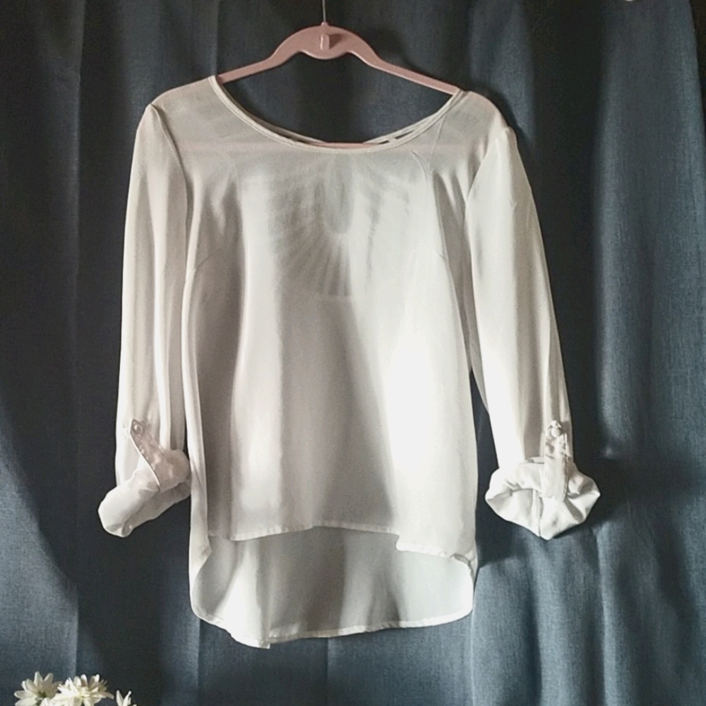 Light & airy white shirt.